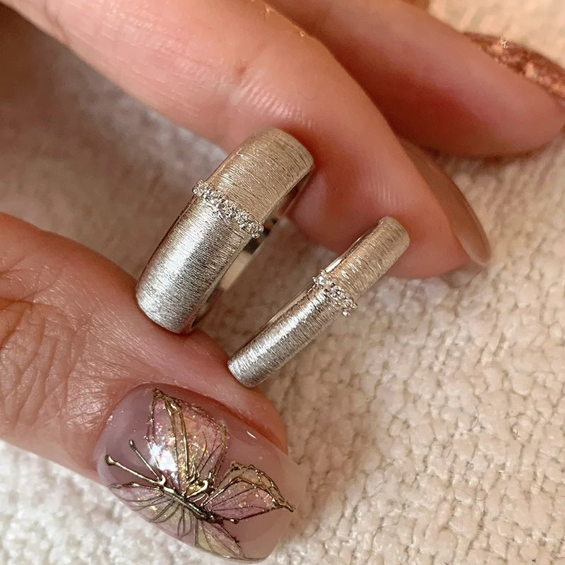 Wholesale Autumn and Winter Flash Diamond Zircon Does Not Fade High-end Luxury Sterling Silver Rings